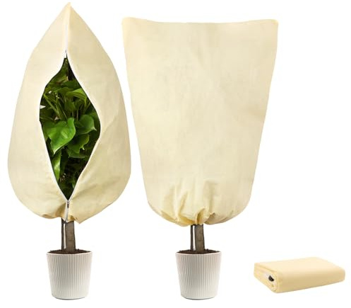 Lishang 1 PCS Protection Plantes Exterieur Hiver Winterschutz für Pflanzen Voile Hivernage Plante Exterieur Protection Arbre Hiver 200x240cm Couleur Abricot