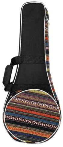 Mandolinen Rucksack im Nationalstil aus Oxford Gewebe für Reisen | Gepolsterte Schultergurte, Glatte Verarbeitung, Praktische Instrumentenaufbewahrung, Bequemes Tragen Unterwegs, Zarte