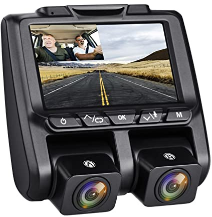 Volaylink Dashcam Voiture Avant Intérieur 1080P, 2 Double Caméra Embarquée Voiture avec Mode Stationnement, Dash Cam Grand Angle 170°,G-Capteur, Vision Nocturne, WDR, Enregistrement en Boucle
