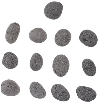 CIYODO Pietre Laviche Vulcaniche Riutilizzabili per Braciere e Caminetti Interni ed Esterni, Pietre Refrattarie Decorative Naturali 3-5 Cm, Distribuzione Uniforme del Calore e Resistente