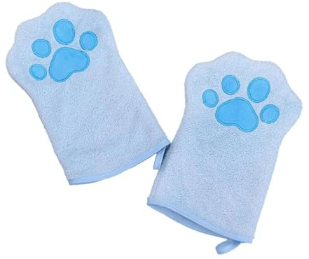 Quick Dry Pet Glove Towel With Hanging Grip Ideal For Dogs Post Bath Comfort Easy Cleaning And Water Absorption Hand Glove Towel For Pet