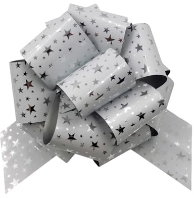 Capesaro 6 Stück Große Geschenkschleife,15 cm Ziehschleife Geschenk Schleife mit Geschenkbänder Dekoschleifen für Basteln Verpacken Party Hochzeit Geburtstag Geschenkverpackung(Weiß)