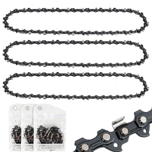 QZYIPI 3 x 35 cm Sägekette 3/8 LP 52TG 1,1 mm Kette – Ersatzkette für 14 Zoll Akku Kettensäge, Kompatibel mit DUC353, Einhell GP-LC 36/35 Li, Bosch, Oregon, Ryobi und mehr
