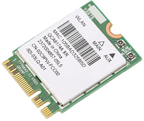 Cryfokt Carte Réseau Fil 2,4 GHz 5 GHz avec Interface M.2 pour Ordinateur Portable BT 4.0 Protocole 802.11a/b/g/n/AC