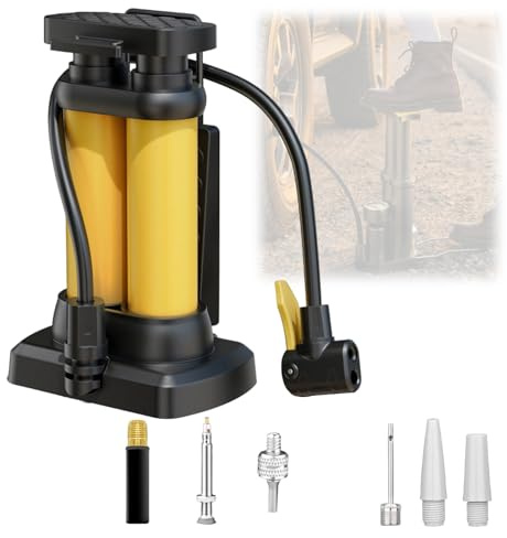 Bombeo de pie para motocicleta, bicicleta, coche, bola de natación, pedal de ahorro de trabajo, inflado, multifunción, bombeo portátil 150 PSI/170 PSI