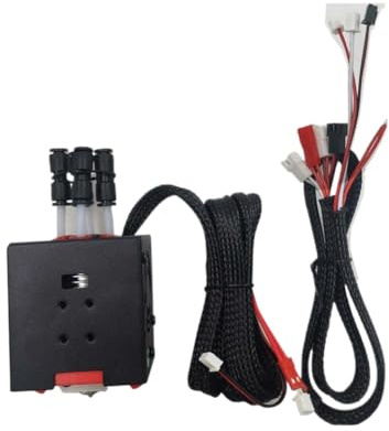 TBPmepHoy Conjunto Hotend de Colores Mezclados 4 en 1, Boquilla de Cabezal de impresión de Cuatro Colores, filamento de 1,75mm Compatible con ZONESTAR M4V6(M4V6 Add Cable)