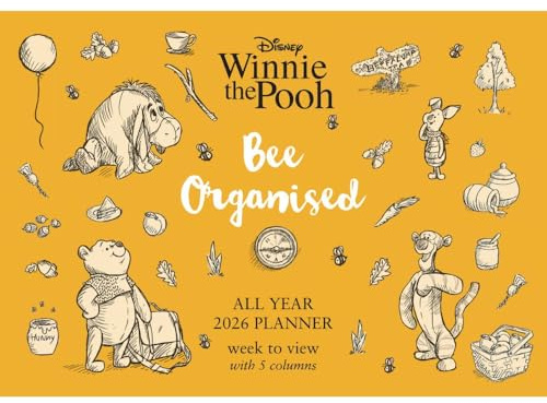 2026 FAMILY ORGANISER DISNEY WINNIE THE POOH 5 COLUMN MONTH TO VIEW A4 WALL CALENDAR OFFICIAL PRODUCT