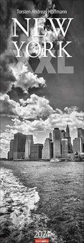 New York XXL Kalender 2024. Reise-Kalender mit 12 atemberaubenden Fotografien gigantischer Häuserschluchten und Wolkenkratzer. Langer Wandkalender 2024 XXL. 34x98 cm. Hochformat