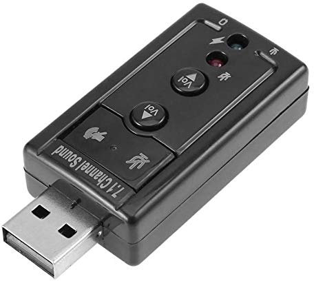 Scheda audio USB esterna da USB 2.0 a jack 3,5 mm Adattatore audio per cuffie Micro virtuale 7,1 canali 3D con microfono audio Deft and Fashion