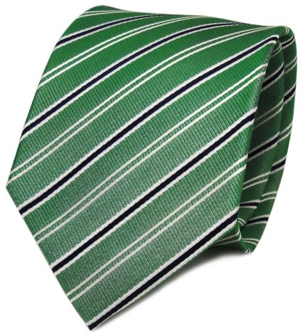 TigerTie Designer Seidenkrawatte in gestreift - Krawattenbreite 8 cm