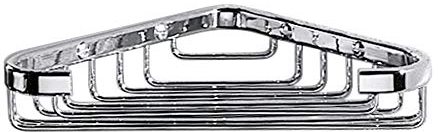 INDA - Cestino portaoggetti Doccia L.16 H.4 cm angolare in Ottone Cromato