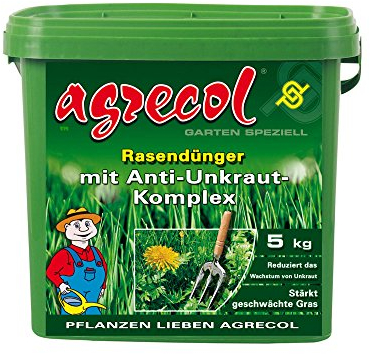 Fertilizzante per prato, con annichilitore di erbacce contro le erbe infestanti nel prato, ad alta resa, 5 kg, per 250 m²