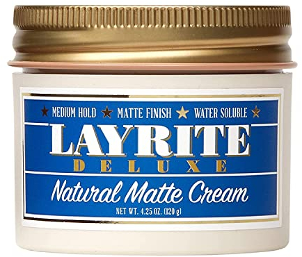 Layrite Natural Matte Cream 120g | Medium Hold | Water Soluble | Matte Finish