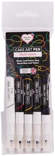 Stylo artistique professionnel Rainbow Dust pour gâteaux - Multicolore, double pointe