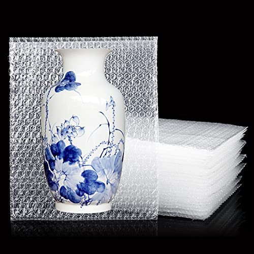 50PCS Clear Bubble Out Bag 12 x 16, Large Bubble Pouches Bags, Double Wall Shockproof Bubble Pouch Wrap Bag, Cushioning Protective Storage Bags for Moving, Shipping, Packing and Storage