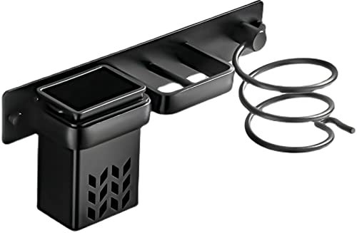 AONEDAY Hair Dryer Holder Hair Straightener Holder Hairdryer Holder Wall Mounted with Holes Rack for Bathroom Bedroom Hair Salons