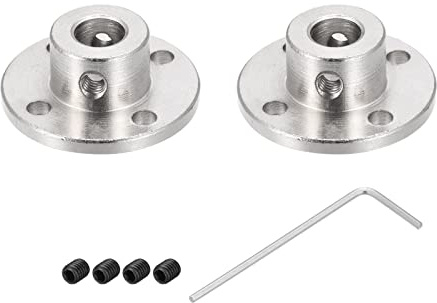 Rebower 8mm Rigido Flangia Giunto Connettore Motore Albero Accoppiatore (w Vite 1pz M4 Esagonale Chiave),[per Fai-da-Te Stepper Motori]-2pz