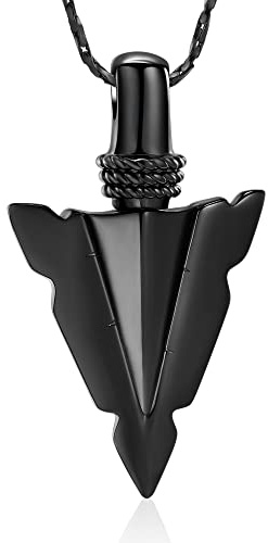 Minicremation Mjolnir Thors Hammer Urnenhalskette für Asche für Männer Keltischer Nordischer Wikinger Einäscherungsschmuck für Frauen Andenken Gedenk Asche Anhänger (Schwarz-A)