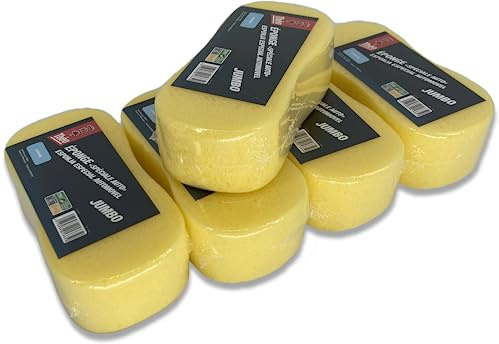 Lot de 5 Eponges Jumbo - Eponge de Lavage Voiture - Entretien Voiture - Eponge Voiture - Eponge Moto, SUV, Camping-Car...