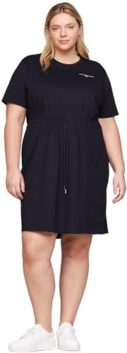 Tommy Hilfiger Damen T-Shirt Kleid 1985 Knielang, Blau (Desert Sky), 54