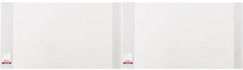 Brunnen Buchschoner / Buchumschlag transparent (Packung mit 2), Höhe 24,5 cm, Länge 44,5 cm, mit Kantenschutz, aus stabiler PVC-Folie