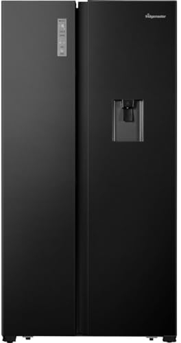 Fridgemaster MS91520DEB Non-Plumbed Total No Frost American Fridge Freezer - Black - E Rated