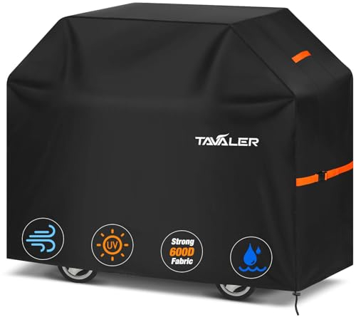 Tavaler Grillabdeckung Wetterfest-140x65x120 cm Grill Abdeckhaube 600D Oxford-Stoff Grillhaube Gasgrill Abdeckung Grill Schutzhülle für Weber, Enders, Char Broil Serie