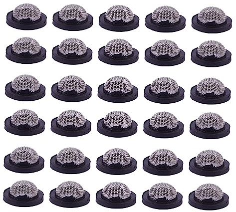 CIYODO 40pcs Rubber Filter Gasket with Stainless Steel Mesh, 2/3 Inch Shower Hose Washer Seal for Faucet and Rain Shower Nozzles, Anti-clog Plumbing Repair