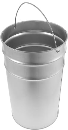 Alipis Cubo De Basura Metálico Portátil Fácil De Limpiar Para Casa y Patios Contenedor Exterior