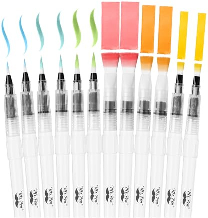 Mr. Pen- Watercolor Brush Pens, 12 pcs, Watercolor Brushes Set, Water Brush Pen, Water Color Pens, Watercolor Brush Set, Refillable Brush Pen,