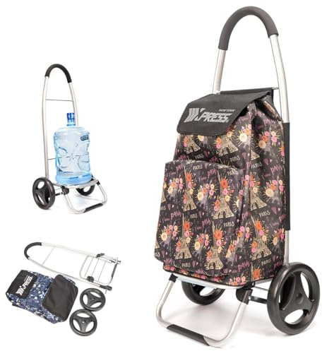 Grocery Cart on Wheels,Trolley Cart with Wheels,Shopping Cart Bags for Groceries Removable Wheels & Bag#Tower