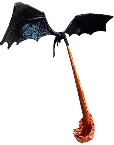 Dragon Flame Book Nook, Buchstütze mit Fliegendem Drachen, Drachen Flammen Buchstütze, Tischdekoration mit Fliegender Drachenstatue, Gothic-Drachen-Halloween- -Bücherregaleinsatz, 24.5x43cm