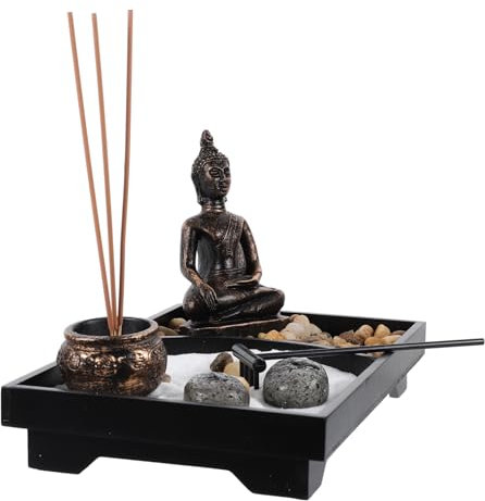 Teelichthalter, Buddha-Kerzenhalter, Buddha-Statue, Kerzenhalter, Buddha-Statue, Räucherstäbchenhalter, Bonsai, Zen-Gartendekoration, Buddha-Zubehör, Zen-Tischplatte