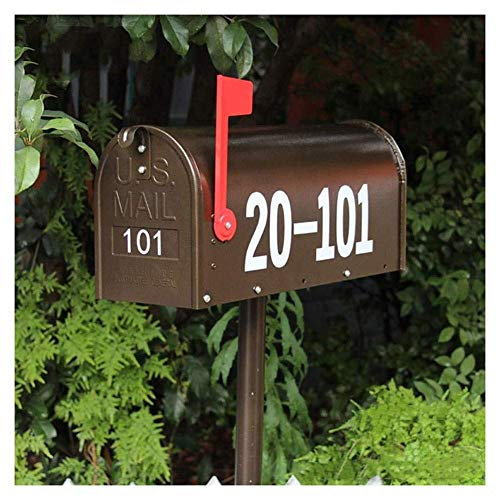 Buzón de pared Buzón de correo Buzón de correo Buzón de correo decorativo de metal americano, Buzón de correo de villa retro Buzón de periódico de leche de lluvia para exteriores, Buzón de correo e