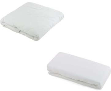 Junior Joy Baby-Bettwäsche-Set für Kinderbett, 9 Tog, 100% Baumwolle, warm, weich und atmungsaktiv, maschinenwaschbar, mehrere Farben (Kinderbettgröße 120 x 150 cm), Weiß