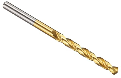 PATIKIL 5mm Punta da Trapano, M42 Acciaio ad Alta Velocità al 8% di Cobalto con Gambo Dritto 135° Rivestito in Nitruro di Titanio (TiN) per Acciaio Inossidabile in Metallo Duro - 1 Pezzo | Jobber gambo dritto per acciaio inossidabile duro metallo