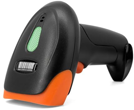 Handheld Barcode Scanner Kabellos 1D 2D QR Code Book Scanner für PC Handbuch Continuous Scanning USB Kabelbalkenleser Handscanner (USB & 2, 4G Connect)