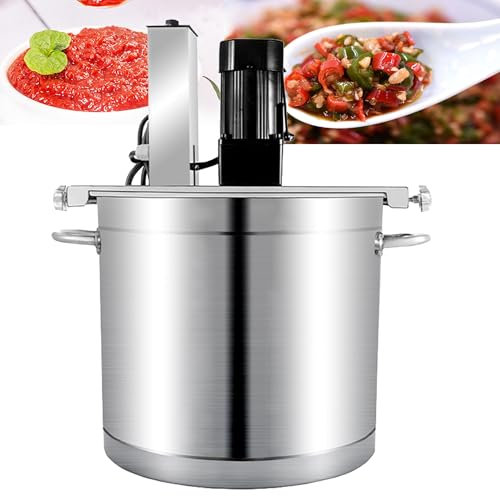Mescolatore automatico commerciale da 200 W,macchina miscelatrice automatica in acciaio inox da 20 l/25 l con raschietto a 4 lame,velocità regolabile,per zuppe,salse piccanti,bevande,marmellate,20L
