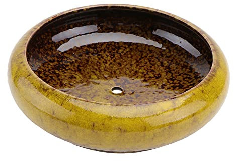 UPKOCH 1 Pezzo vaso da fiori in ceramica vaso per coltura pianta all'aperto Fioriera esterna fiore fioriera da esterno vaso di fiori vasi di fiori idroponici idroponico Giallo