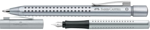 Faber-Castell - Kugelschreiber/Füllfederhalter Grip 2011 (Set, silber, 1 stück (1er Pack))