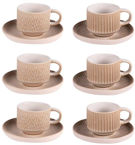 Table Passion - Coffret de 6 tasses à café avec sous tasses Miyaki 9 cl