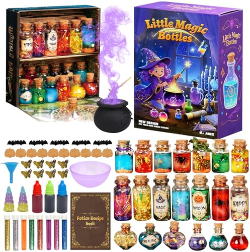 SPHERETRON Zaubertränke Set für Kinder - Mix 20 Feenstaub Trank Flaschen Zaubermischung Bastelset Kit Handwerk Spielzeug kreatives Geschenk Kunst Handwerk Spielzeug für Jungen Mädchen 6 7 8 9 10+