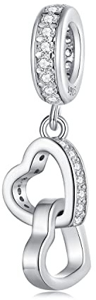 Kerraom Damen Charm Anhänger Sterling Silber 925 Armband Charme Pendant für Europäische Armbänder und Halsketten Schmuck Geschenk für Frauen Mädchen