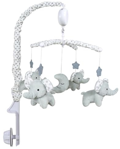 Móvil para cuna de bebé para niñas: carrusel de felpa colgante, musical giratorio con forma de animal, adorable diseño de cuerda, función de sonido relajante | Accesorio de dormitorio para dec