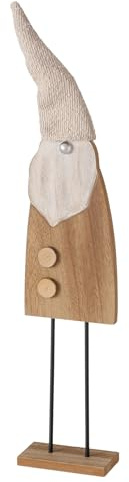 levandeo Deko Aufsteller H63cm Weihnachtsmann Holz Braun Weihnachtsdeko Skandideko Figur Weihnachten