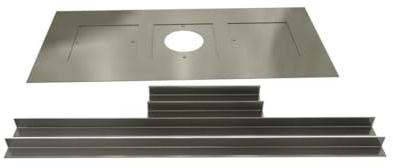 Closure Plate with Centre Hole and Brackets (1000mm x 400mm)