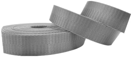 Polyester-bomullsband, Nylon Webbing Band Tejp Flerfärgad 25-38mm 5-10yards for DIY-handtag Bagageselar(Gray,25MM x 5 Yard)
