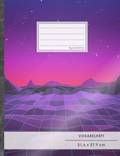 VOKABELHEFT DIN A4 • 50+ Seiten, Soft Cover, Register, 2 Spalten, Erfolgs-Tacker, Retro Feeling • Original #GoodMemos Schulheft • Sprachen und Vokabeln leicht lernen, Lineatur 53