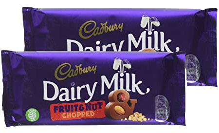 ( 17 Pack ) Cadbury Dairy Milk Fruit and Nut Chopped £1 Chocolate Bar 95g
