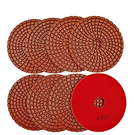 diatool 8/Set 10,2 cm Profi Diamant Flexible Polieren Pads 100 mm Keramik/Fliesen Schleifscheiben Premium Qualität Schruppscheibe